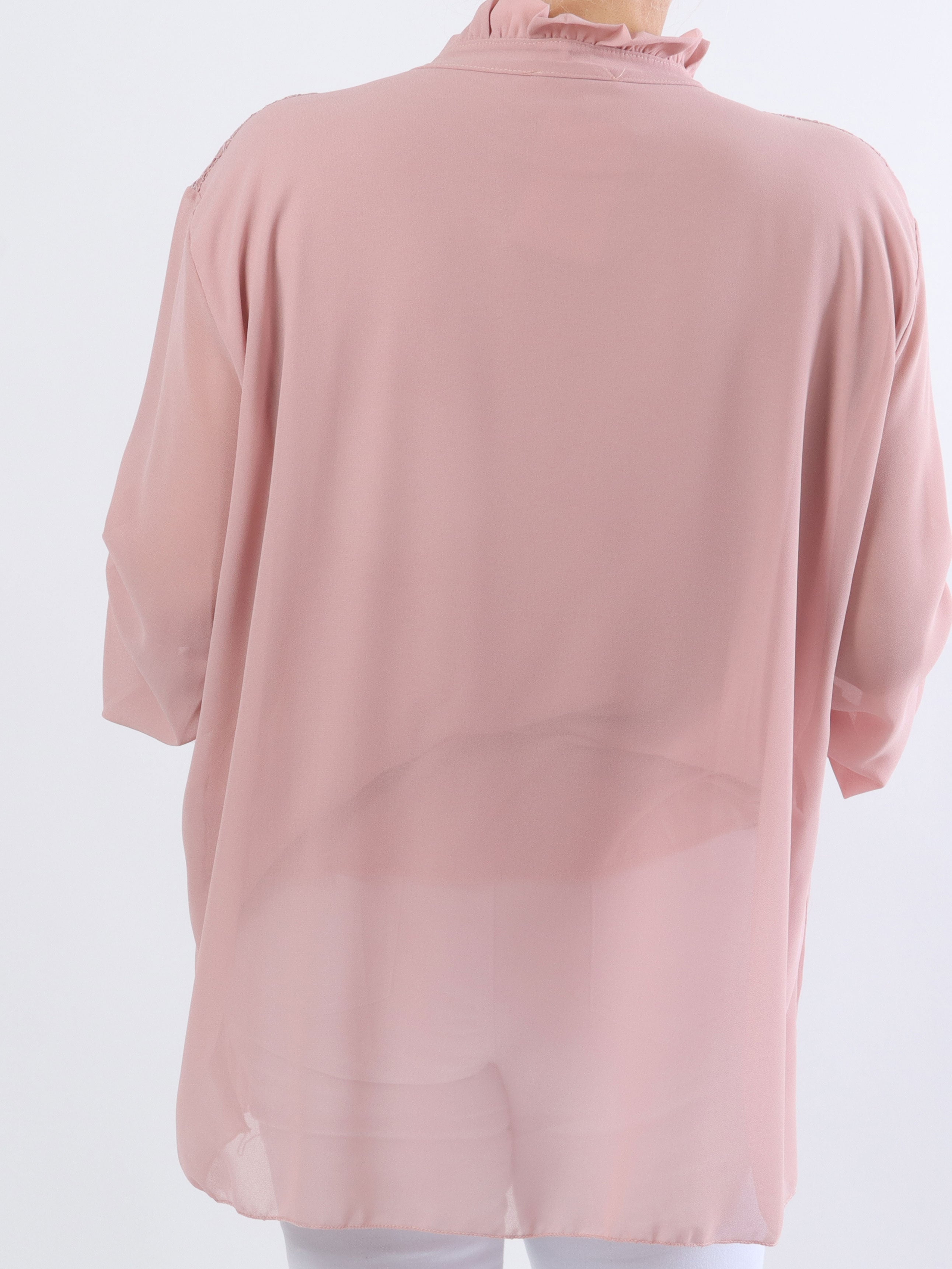 Iris - Sød plus size top med blond og folder